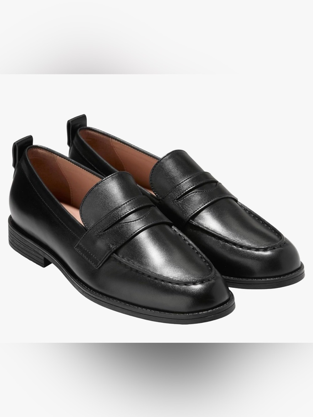 Cole Haan Stassi Penny Loafer Black Leather Loafers US 7.5 B NWT